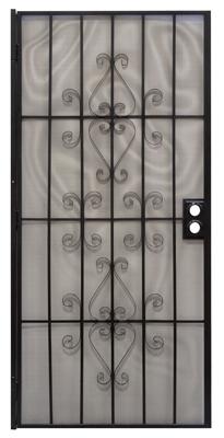 36" BLK STL Secur Door