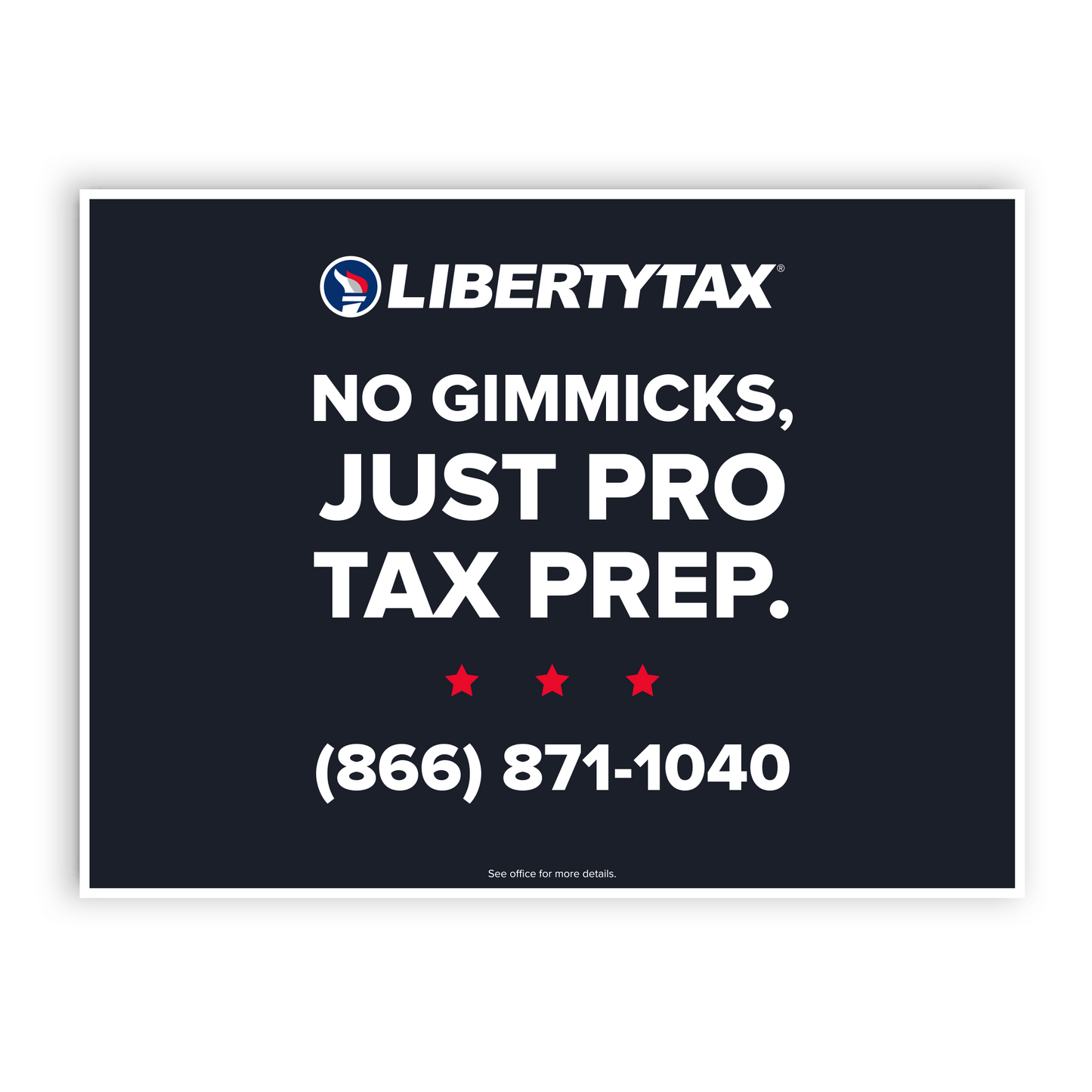 Custom Late Season Customers "No Gimmicks" (W/ Phone #) | Lawn Sign (w/ H-Stake) | Choose Color & Quantity | 2023