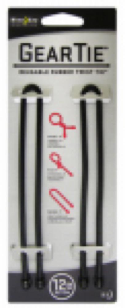 2PK 12" BLK Gear Tie