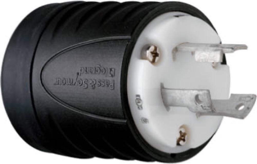 30A 250V BLK 2P Plug