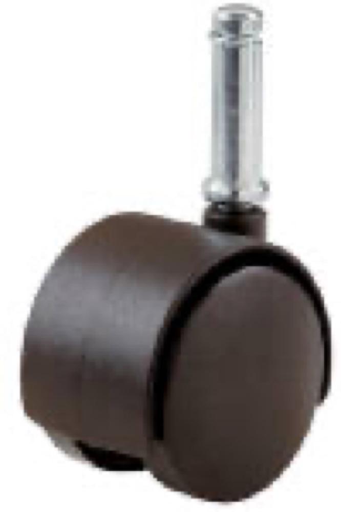 2" BLK Twin Stem Caster