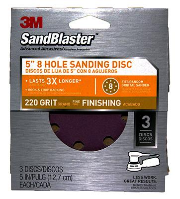 3PK 5" 220G Sand Disc