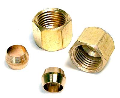 2PK 1/4" CMP Nut/Sleeve