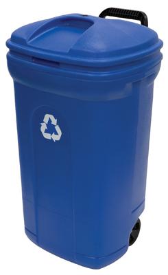 34GAL BLU Recycling Can