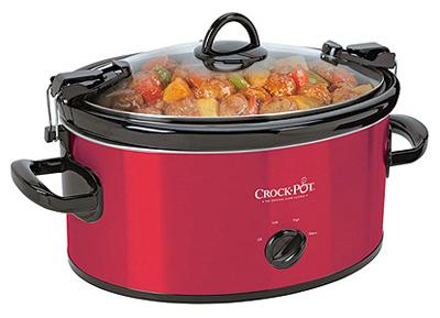 6QT RED Oval Crock Pot
