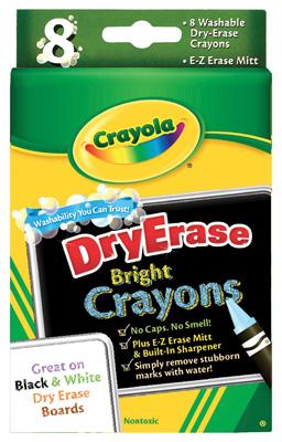 8CT Dry Erase Crayons