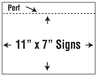 25PK 7x11 BLNK Out Sign