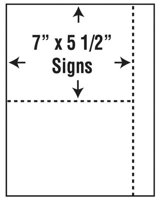 25PK 7x5.5BLNK Out Sign