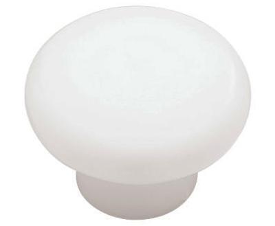 10PK 1-3/8"WHT RND Knob