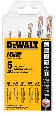 5PC Multi Drill Bit Set