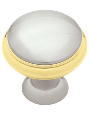 1-3/8" BRS/NI RND Knob