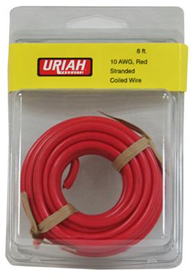 8" RED 10AWG Auto Wire