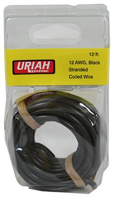 12" BLK 12AWG Prim Wire