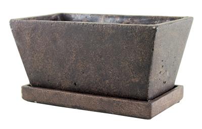 9.5" BRN WHTR Planter