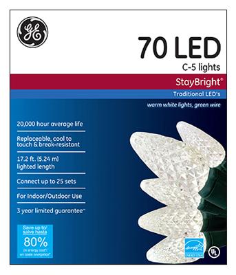 GE70LT WHT C5 LED Set