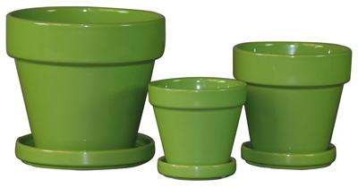 5.5" GRN STD Pot/Saucer