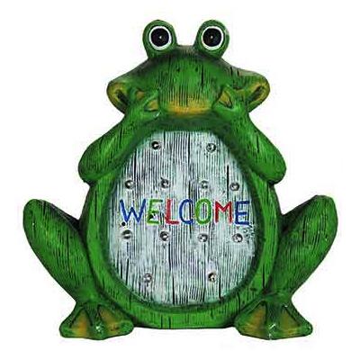 12" Sol LED Frog Statue