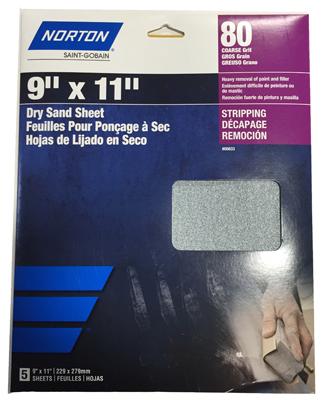 3PK 9x11 80G Sandpaper