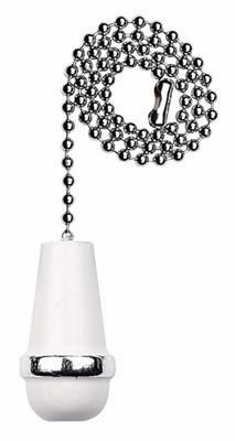 12" WHT WD Pull Chain