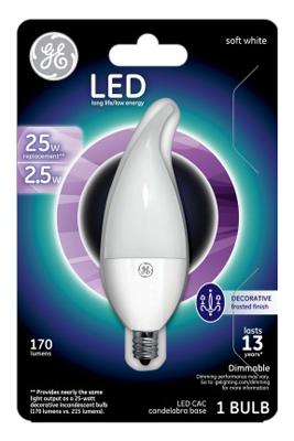 GE 2.8W WHT CAC Bulb