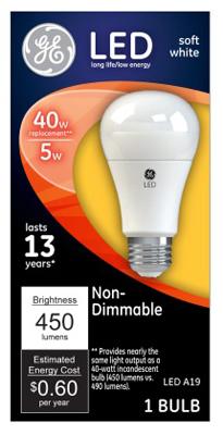 GE 5W SW A19 LED Bulb - 222053