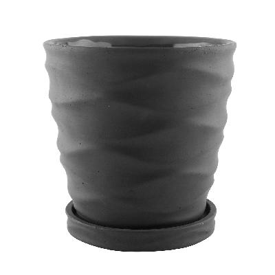 5.25" GRY Wave Planter