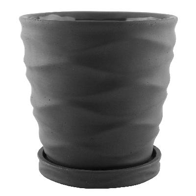 6.75" GRY Wave Planter