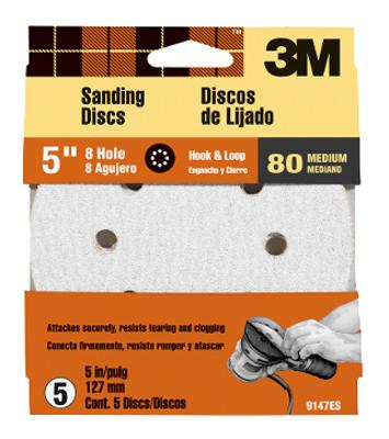 5PK 5" 80G MED SandDisc