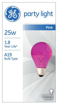 GE 25W PNK Party Bulb