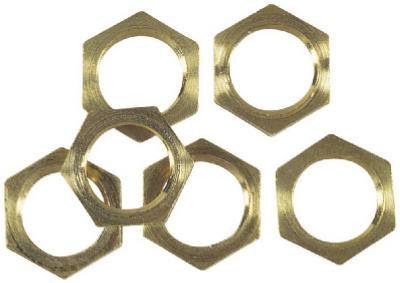 6PK BRS Hex Locknut