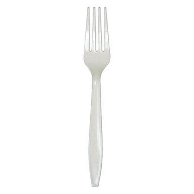 24CT WHT Plas Fork