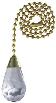 12" BRS CLR Pull Chain