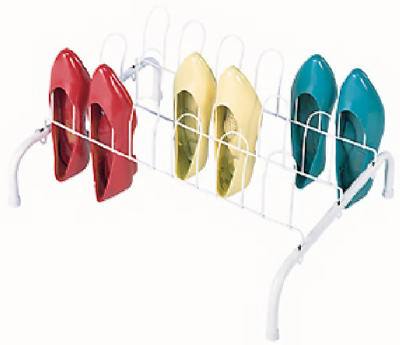9PR WHT FLR Shoe Rack