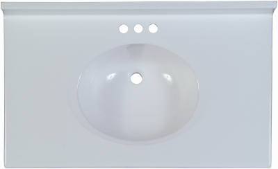 31x22 WHT Vanity Top