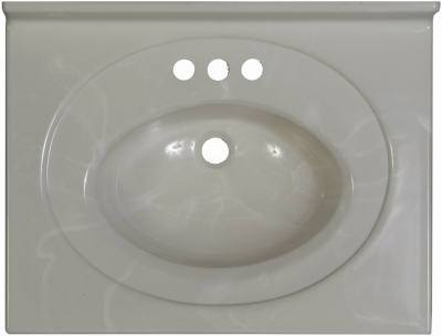 25x19 WHT Marb Van Top