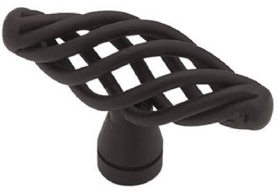 2"BLK Birdcag Oval Knob