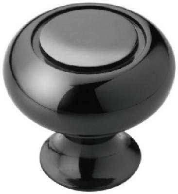 1-1/4" BLK Trad Knob