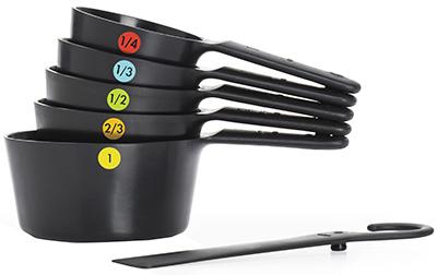 6PC BLK Meas Cup Set