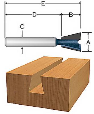 9/16" x7.5 Dovetail Bit