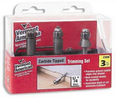 3PC Trim Router Bit Set