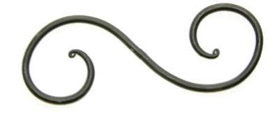 6" BLK S Hook