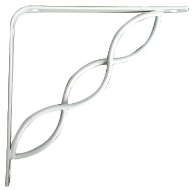 6"WHT STL Shelf Bracket