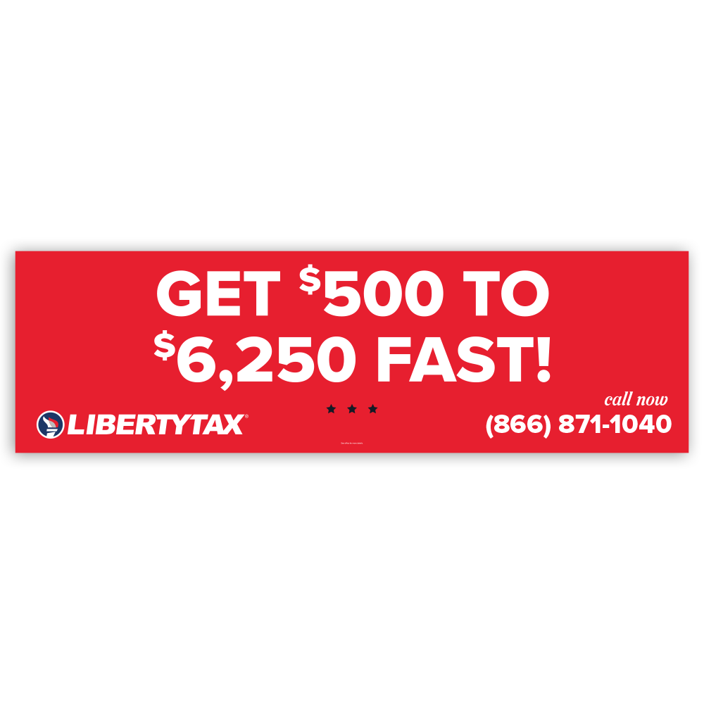 Easy Advance "Get $500 to $6250 Fast!" | Outdoor Banner | Choose Size, Features, Input Phone # [2023]