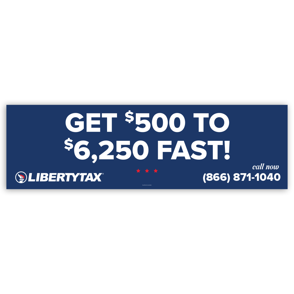 Easy Advance "Get $500 to $6250 Fast!" | Outdoor Banner | Choose Size, Features, Input Phone # [2023]