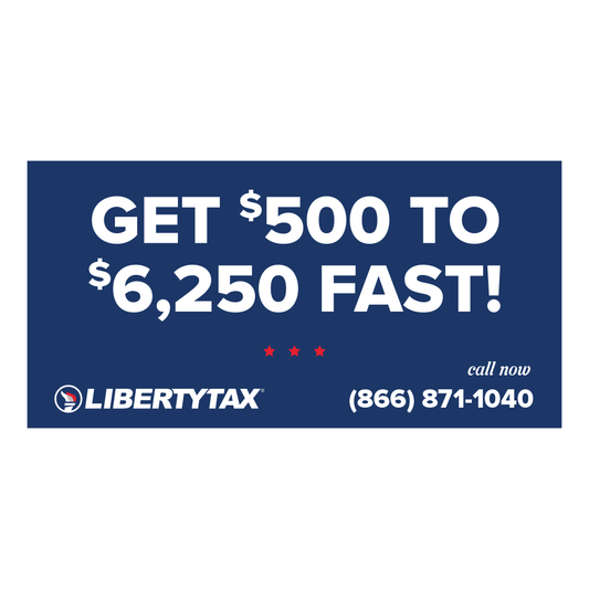 Easy Advance "Get $500 to $6250 Fast!" | Outdoor Banner | Choose Size, Features, Input Phone # [2023]
