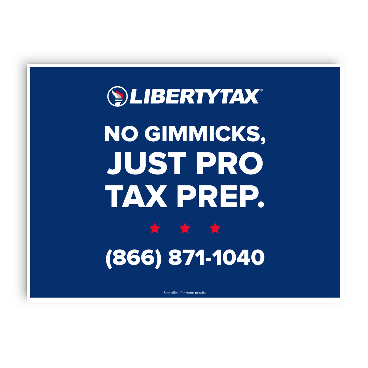 Custom Late Season Customers "No Gimmicks" (W/ Phone #) | Lawn Sign (w/ H-Stake) | Choose Color & Quantity | 2023