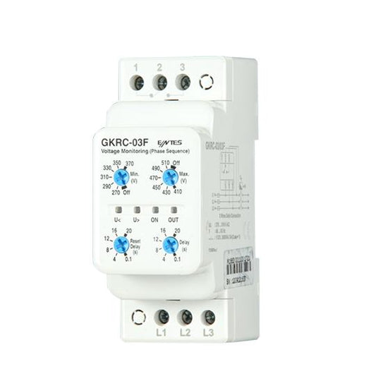 Voltage Monitoring Relay, Under & Over Voltage, Phase Failure & Sequence, without Neutral, 380V
