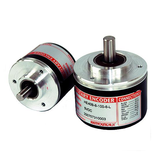 Shaft Type Rotary Encoder, 50mm Diameter, 1024 Pulse, A B Z Phase, Totem Pole Output 12-24VDC