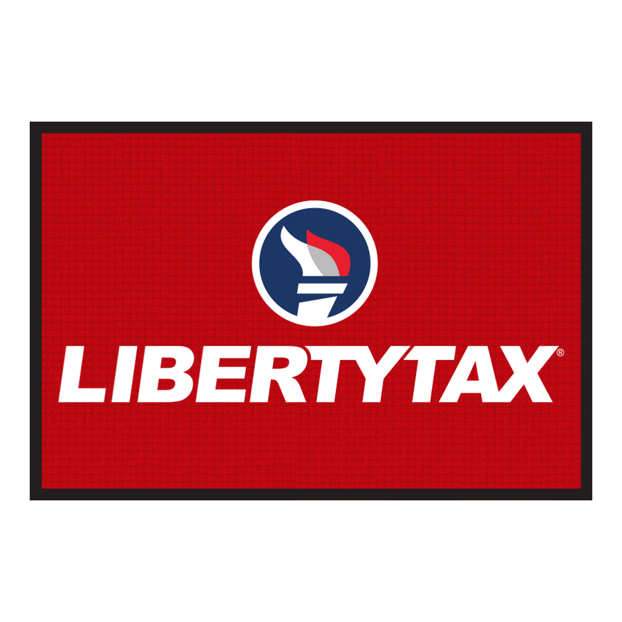 Hybrid Outdoor/Indoor "Liberty Tax" Torch (Red) | Floor Mat (3'W x 2'H) | 1 Floor Mat