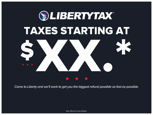Custom Taxes Starting At "XX$" (W/ Phone #) | Lawn Sign (w/ H-Stake) | Choose Quantity and Amount